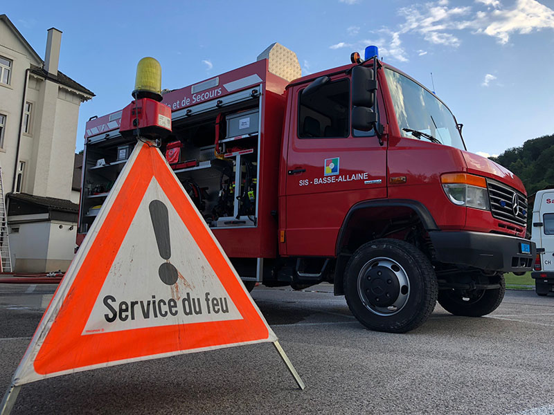 Intervention feu de cheminée à Buix